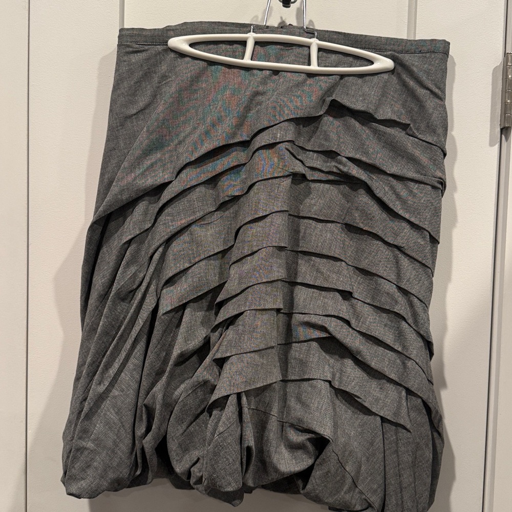 Anthropologie Charcoal Asymmetrical Skirt